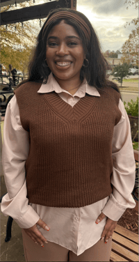 Image 3 of Casual V-Neck Sweater Vest