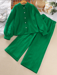 Image 1 of 2 Piece Long-Sleeve Little Girl's Suit