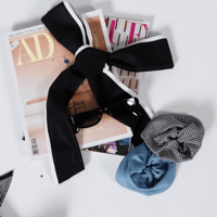 Image 2 of Mini scarf - Black & White