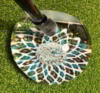 Image 1 of Blue, White and silver cello mallet putter