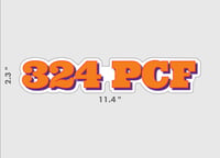 324 PCF Window Sticker