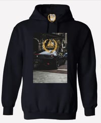 Image 1 of Prince Michael Billionaire Collection | Black Hoodie + Gym Bag| Black Ferrari | Yellow