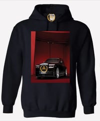 Image 1 of Prince Michael Billionaire Collection | Black Hoodie + Gym Bag| Burgundy Rolls  Royce 