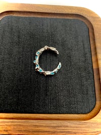 Image 5 of Coral Blue Enamel Sterling Silver Ring – Deep Sea Series