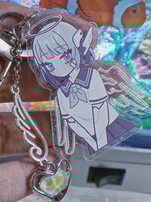 Image of cythera angel glitter keychains