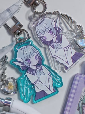 Image of cythera angel glitter keychains