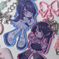 Image 1 of risa-chan & rina-chan jirai kei keychains