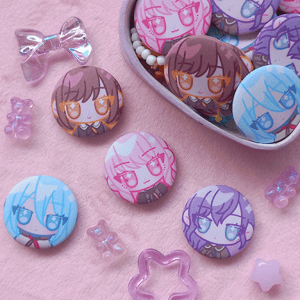 Image of project sekai glitter pins