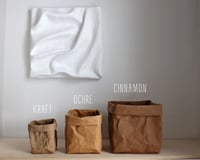 Image 1 of Washable paper baskets in brown shades