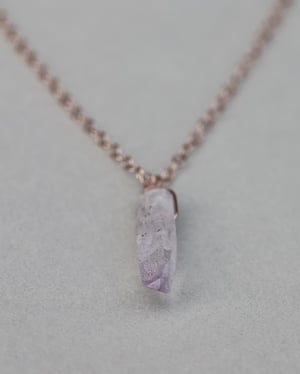 Image of *SALE - was £250* gold, Amethyst crystal necklace