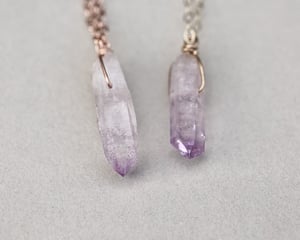 Image of *SALE - was £250* gold, Amethyst crystal necklace