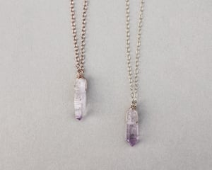 Image of *SALE - was £250* gold, Amethyst crystal necklace