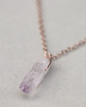 Image of *SALE - was £250* gold, Amethyst crystal necklace