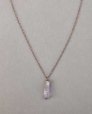 Image of *SALE - was £250* gold, Amethyst crystal necklace