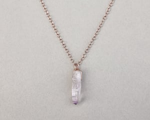 Image of *SALE - was £250* gold, Amethyst crystal necklace