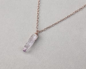 Image of *SALE - was £250* gold, Amethyst crystal necklace