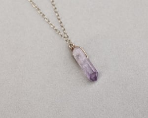 Image of *SALE - was £250* gold, Amethyst crystal necklace