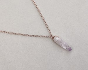 Image of *SALE - was £250* gold, Amethyst crystal necklace