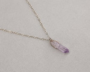 Image of *SALE - was £250* gold, Amethyst crystal necklace