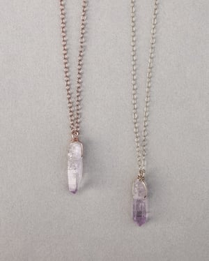 Image of *SALE - was £250* gold, Amethyst crystal necklace