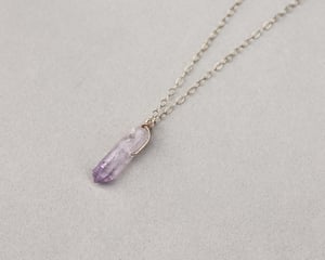 Image of *SALE - was £250* gold, Amethyst crystal necklace