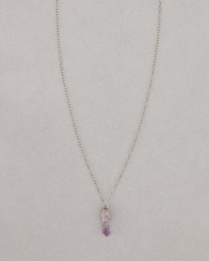 Image of *SALE - was £250* gold, Amethyst crystal necklace