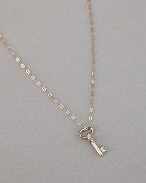 Image of *Sample Sale* 9ct gold, Tiny key necklace and bracelet