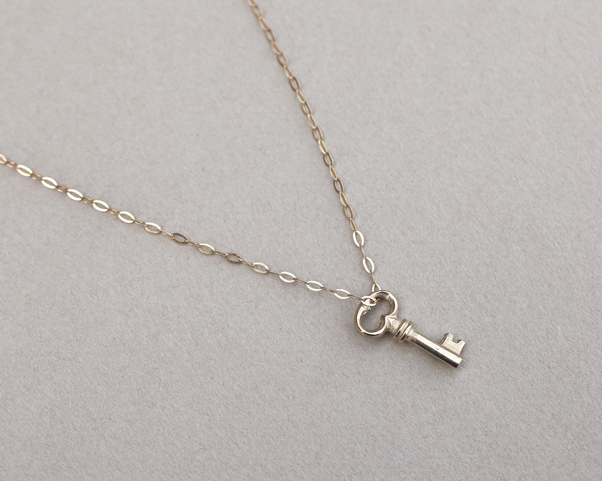 Image of *Sample Sale* 9ct gold, Tiny key necklace and bracelet