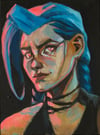 "jinx" original painting and prints