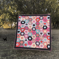 Image 1 of HEXI-COOKIES Quilt Pattern 64"x68" by Carrie-Along-Quilts Inc.