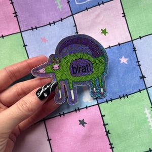 Image of B(rat) Glittery Sticker