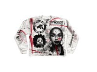 Image 1 of Sade Adu black panther party art dept bleach custom made screen print gray/black sweatshirt