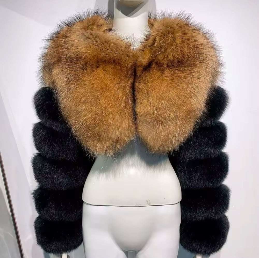 Image of TWO TONED CROP FUR