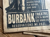 Image 4 of Burbank Theatre Burlesque XL sized Linocut Print FREE SHIPPING