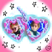 Image 7 of horror heart locket acrylic keychains