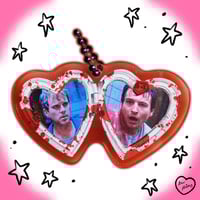 Image 8 of horror heart locket acrylic keychains