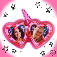 Image 3 of horror heart locket acrylic keychains