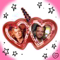 Image 11 of horror heart locket acrylic keychains