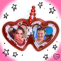 Image 6 of horror heart locket acrylic keychains