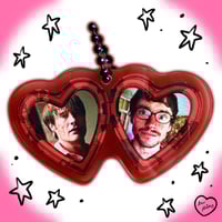 Image 10 of horror heart locket acrylic keychains