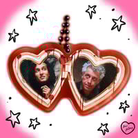 Image 2 of horror heart locket acrylic keychains