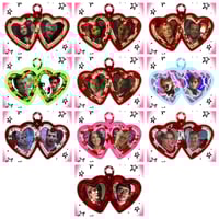Image 13 of horror heart locket acrylic keychains