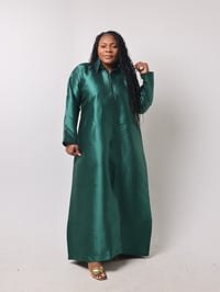Image 3 of ZEZE SHIRT DRESS (GREEN)