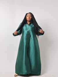 Image 1 of ZEZE SHIRT DRESS (GREEN)