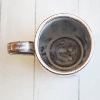 Image 8 of Rustic Pottery Mug in a Toast and Cream Glaze, 15 oz. Handcrafted Coffee Cup, Made in USA