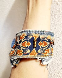 Image 3 of Denim and Sari Wrist Cuff