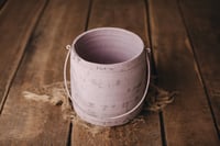 Purple wood bucket 