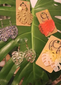 Image 1 of monstera earrings