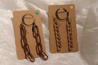 Image 2 of recycled chain earrings