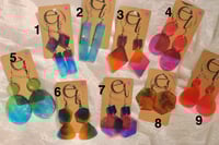 Image 2 of colour gradient/ombré/marbled earrings 